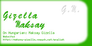 gizella maksay business card